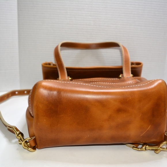 Iron Rivet Mini Backpack HONEY Leather Convertible Bag Hand Made in USA $350 main image 6